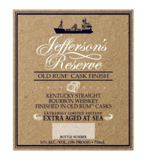 Jefferson's Reserve Old Rum Cask Finish Extra Aged Straight Bourbon Whisky