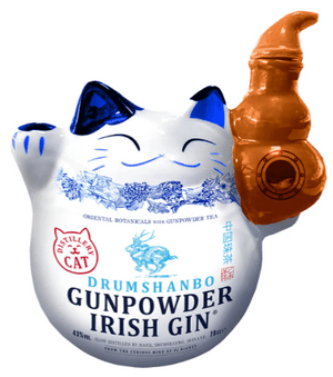 Drumshanbo Ceramic Cat Gunpowder Irish Gin | 700ML - Buy Liquor Online