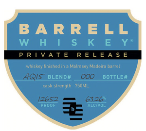 Barrell Whiskey Private Release Finished in Malmsey Madeira Barrel Whisky - Buy Liquor Online