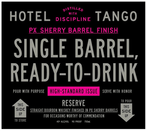 Hotel Tango Single Barrel Reserve Finished in PX Sherry Cask Straight Bourbon Whiskey