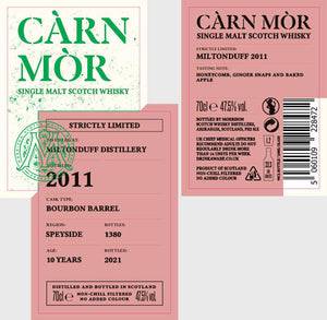 Miltonduff 2011 MSWD C�rn M�r - Strictly Limited Edition 10 Year Old 2021 Release Single Malt Scotch | 700ML - Buy Liquor Online