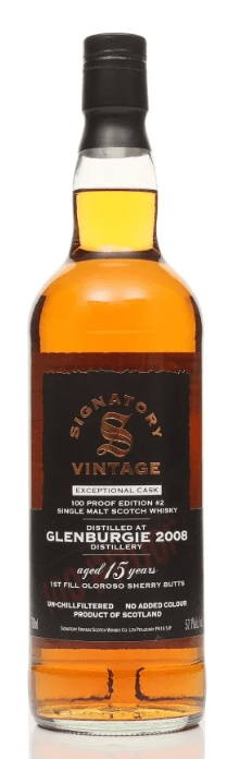 Glenburgie 15 Year Old 2008 Exceptional Cask 100 Proof Edition #2 Signatory Single Malt Scotch Whisky | 700ML - Buy Liquor Online