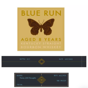 Blue Run Penny & Thoughts 8 Year Straight Bourbon Whisky