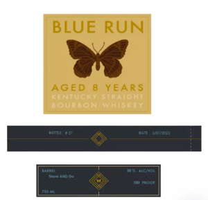 Blue Run Show & Go 8 Year Straight Bourbon Whisky