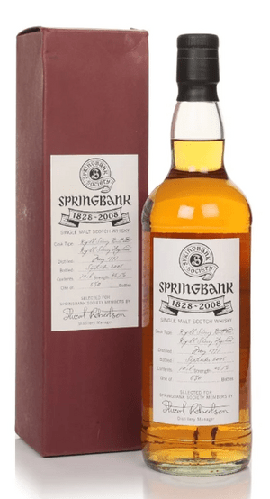 Springbank 1997 - Bottled 2008 180th Anniversary Springbank Society Single Malt Scotch Whisky | 700ML - Buy Liquor Online