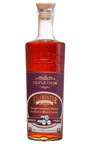 Filibuster Triple Cask Finished in Sherry Cask Straight Bourbon Whisky