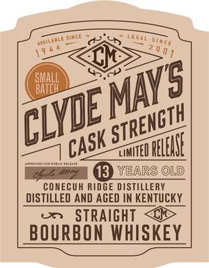 Clyde May's 13 Year Old Cask Strength Straight Bourbon Whiskey